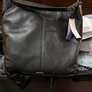 Black Leather Shoulder Bag
